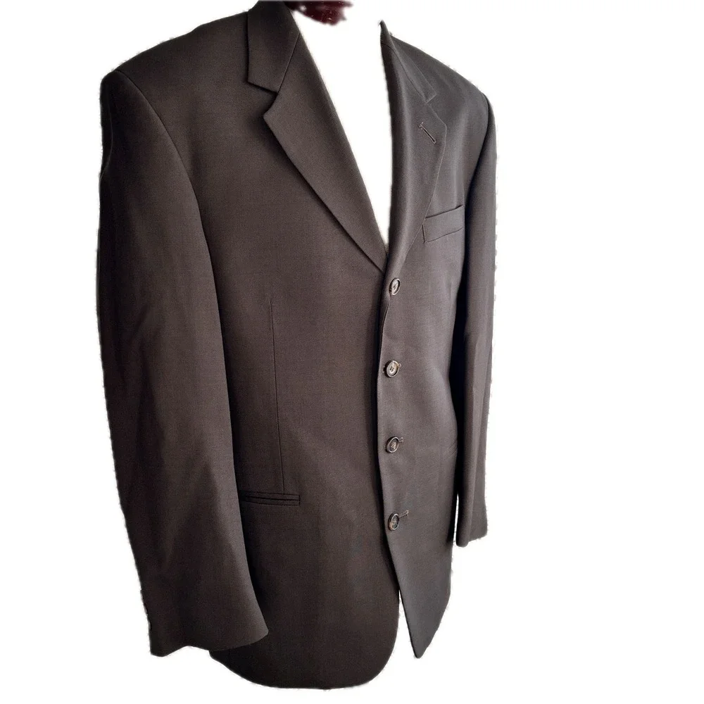 VTG NWOT‎ Pierre Cardin 4 Button Notch Blazer Sport Coat 38R-40R Brown Colombia